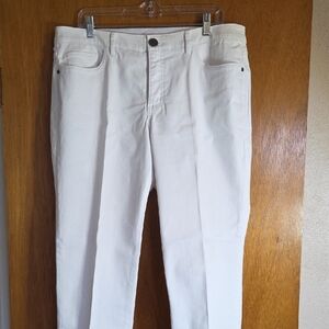 Christopher & Banks White Straight Leg Jeans